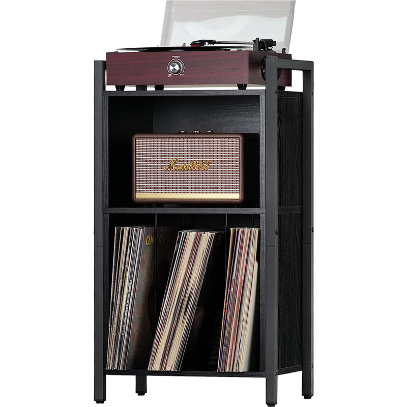 28.35 " H Media Shelves, Black