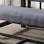 Banc de siège gris patiné - Fabrication en bois rembourré de mousse - Comptoir coloré avec base rembourrée