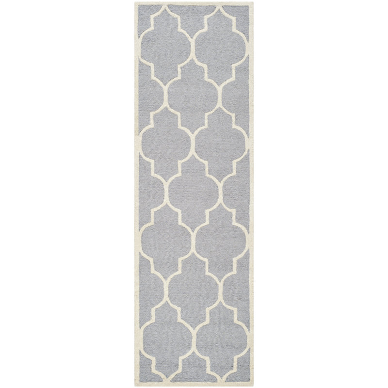 Lowestoft Geometric Wool Hand Tufted Area Rug, Runner 76 x 243cm