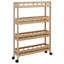  Chariot de cuisine avec roulettes 23,62 po x 7,09 po x 38,19 po