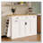 Kitchen Sideboard with Hidden Trash Cabinet, Spice Rack, and Adjustable Shelves-1455765093