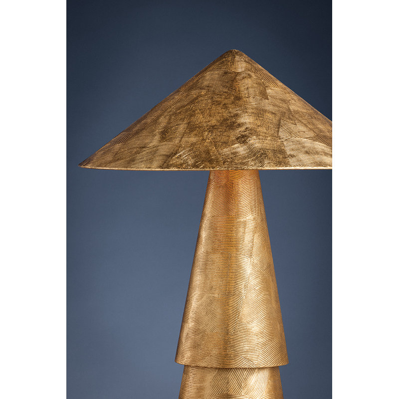Foxton Table Lamp in Warm Leaf, Gold, Gold