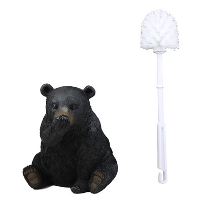 Ours de montagne de 8,25 po Javianna Forest H Brosse de toilette et support autoportant