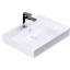 Lavabo de salle de bain mural rectangulaire en céramique blanc avec trop-plein-192173236-192173238