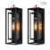 Polikron Classic Outdoor Wall Sconce 1 Light with Dusk to Dawn in Matte Black Rectangular