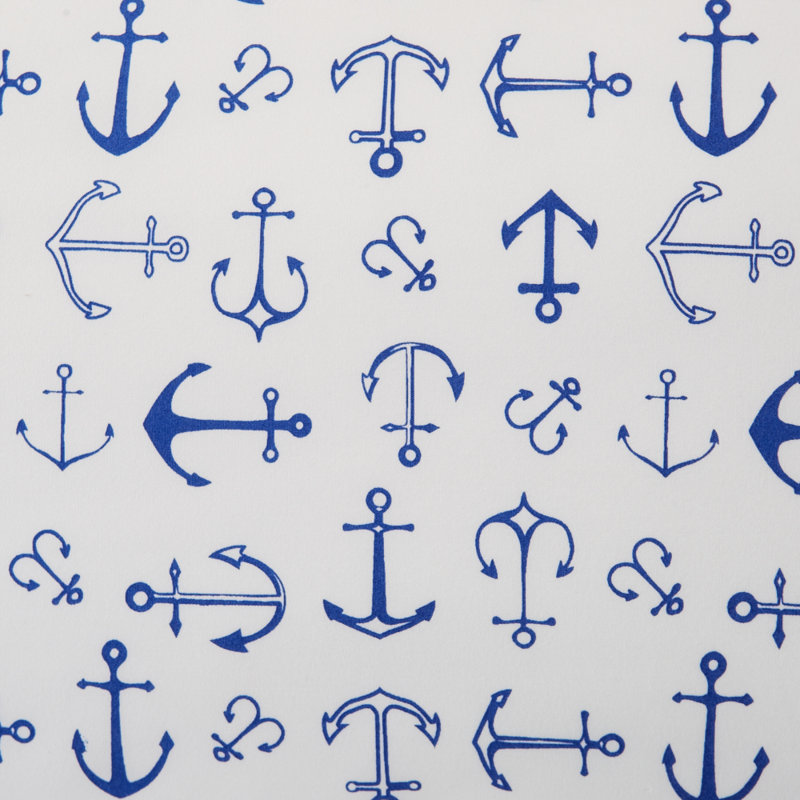 Twin Nautical Anchor Print Microfiber Sheet Set