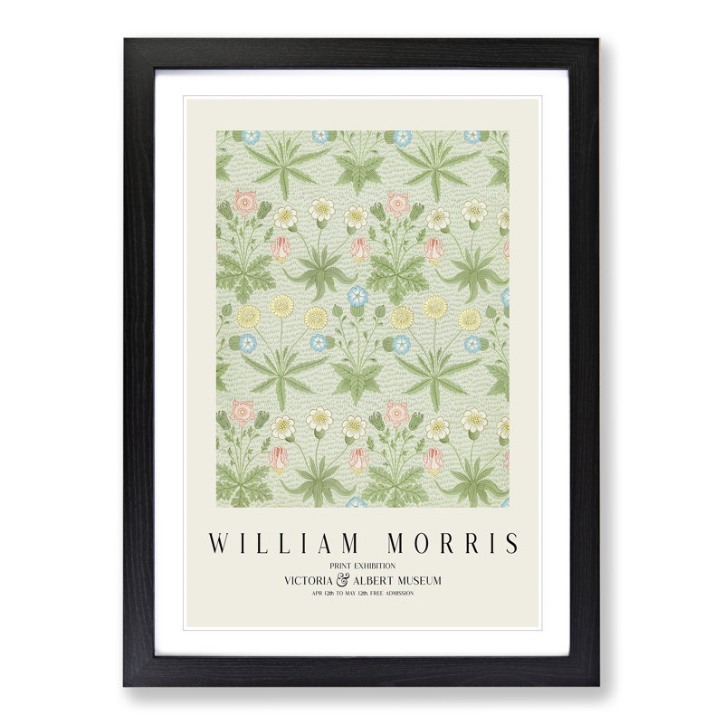 Daisy Pattern Vol.2 by William Morris - Framed Print, Black Framed, 65cm H x 48cm W x 2cm D