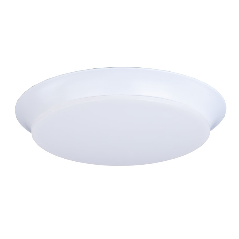 Hyder Acrylic Flush Mount, Satin Nickel