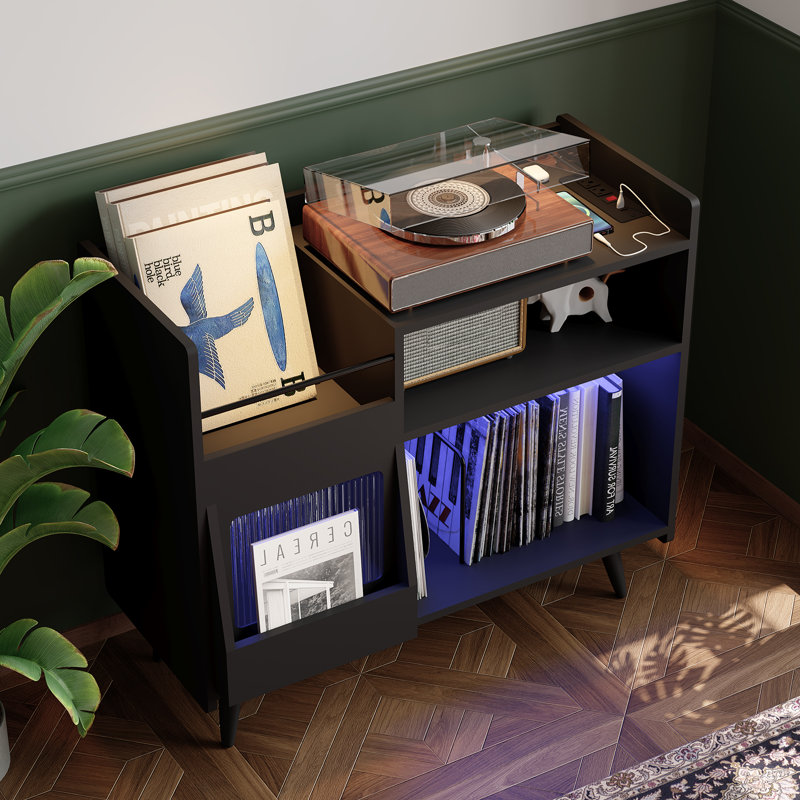 79.5cm H Media Shelves, Black
