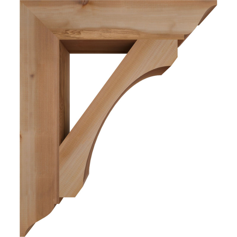 Support en bois rustique traditionnel BKTLEC01, Cèdre rouge de l'Ouest (lisse), H 36 po x l 5,5 po x P 30 po