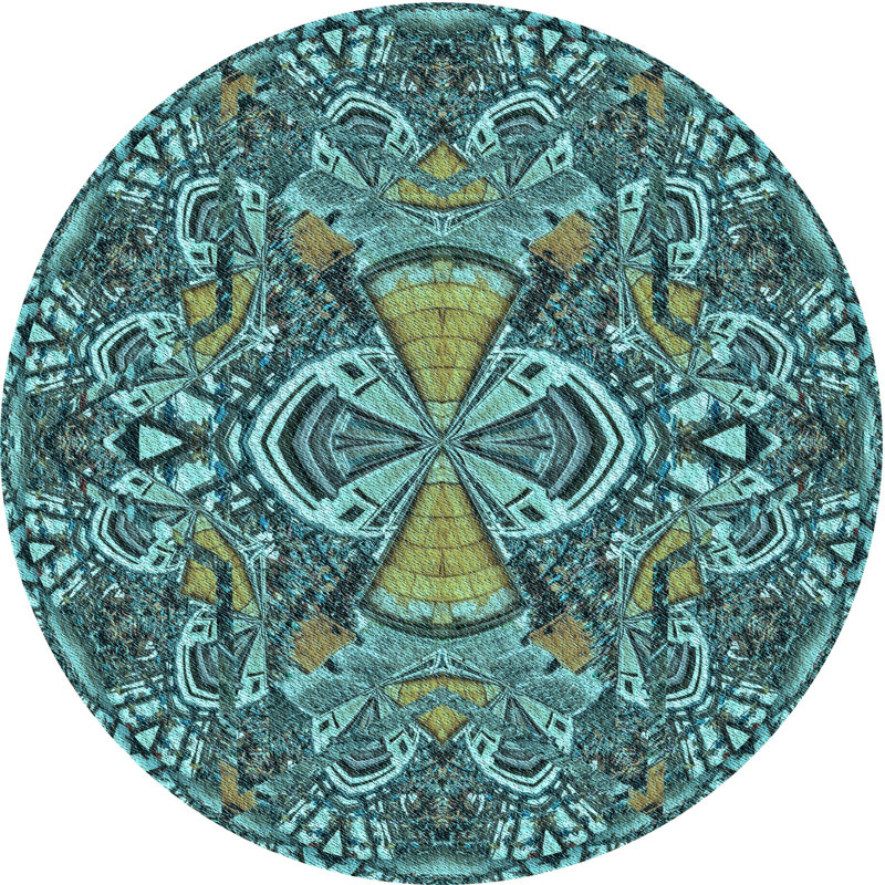 Southwestern Indoor Rug, Round 6'