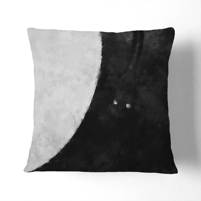 Needle On Vinyl In Black And White Square Throw Cushion, White, 55cm H x 55cm W x 20cm D