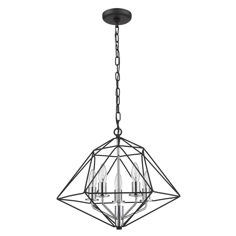 Luminaire suspendu géométrique 5 lumières Kiesel