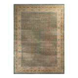 Distressed Homage Hand Knotted Wool Geometric Area Rug