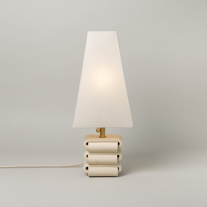 Gio Table Lamp, Bone, Lantern White