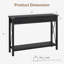 Console avec 2 tiroirs, table basse avec tablette de rangement, table d'appoint en bois-106000298