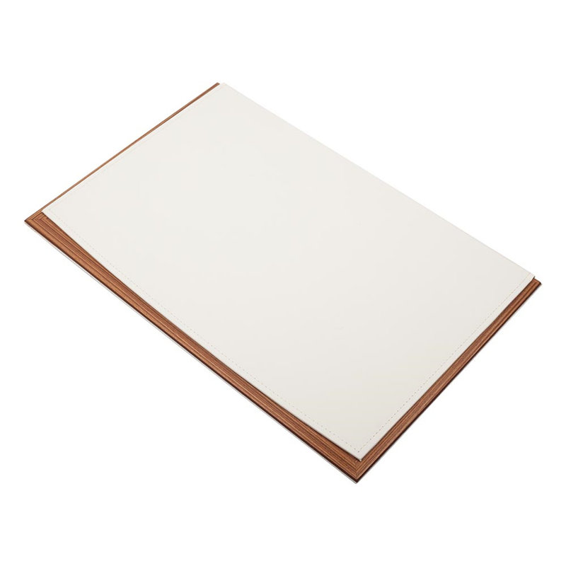 Michihiro Leather / Faux Leather Desk Organiser Set, White