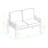 Piatto 48'' Wide Acacia Loveseat with Cushions