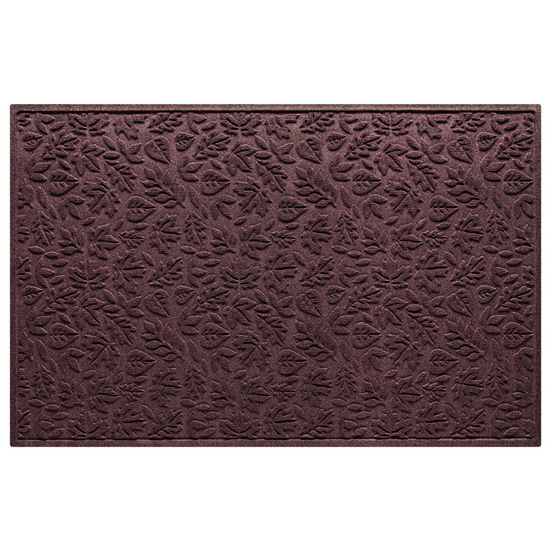 WaterHog® Fall Day 45 in. x 70 in. Indoor Outdoor Doormat, Bordeaux, Rectangle 3'9" x 5'10"