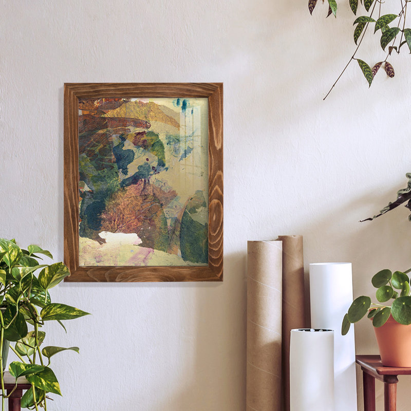 «Monet's Landscape II», reproduction d'art encadrée, H 11 po x l 9 po x P 1 po, Noyer