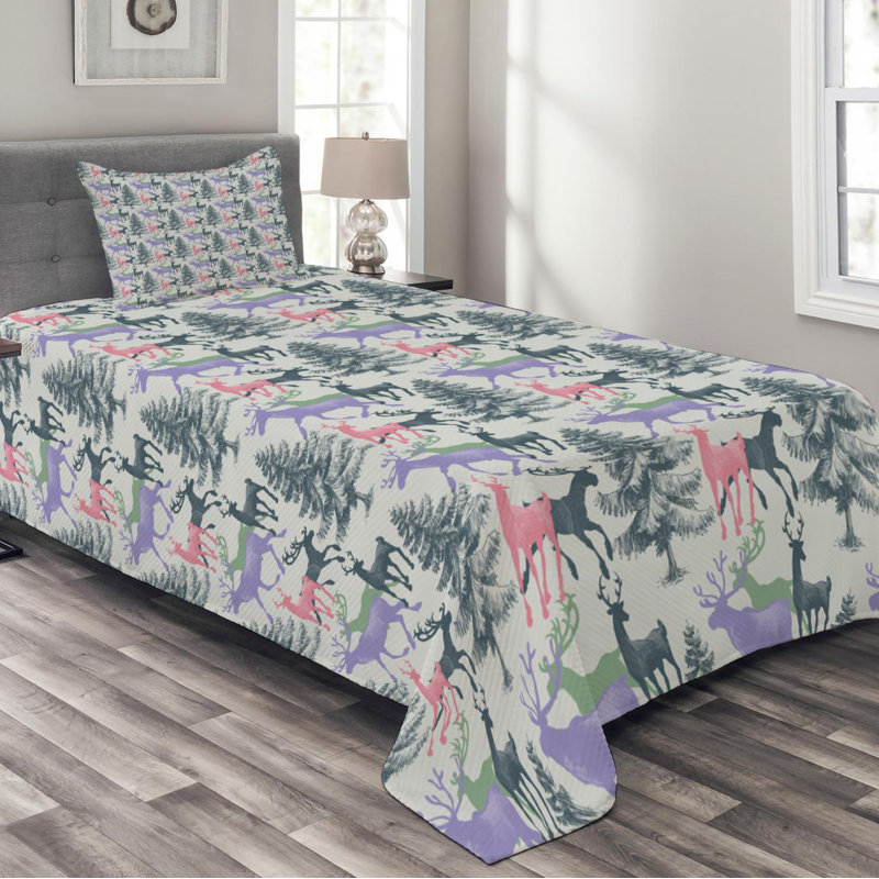 Rustic Polyester Coverlet, Twin Coverlet + 1 Sham