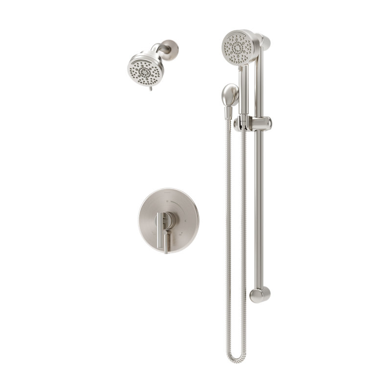 Dia HydroMersion Single Handle Shower System with Hand Shower, Satin Nickel