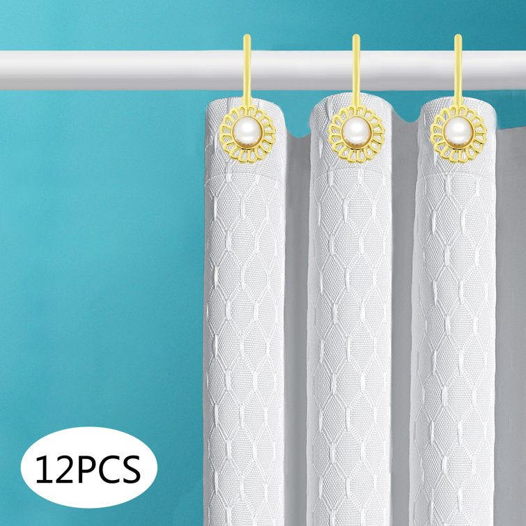 JOYDING Shower Curtain Hooks Decorative Shower Curtain Rings