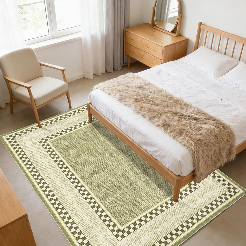 Tapis à poils courts 9 x 12, Vert, Rectangle 9 pi x 12 pi