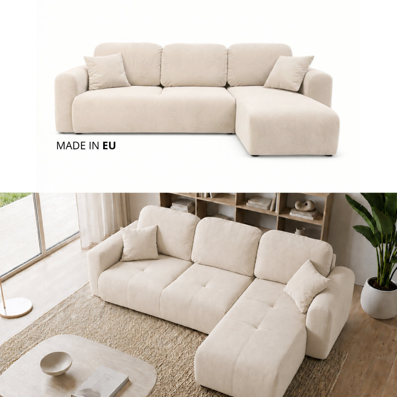 Safila 3 Seater Sofa Bed, Right Hand Facing Corner Sofa