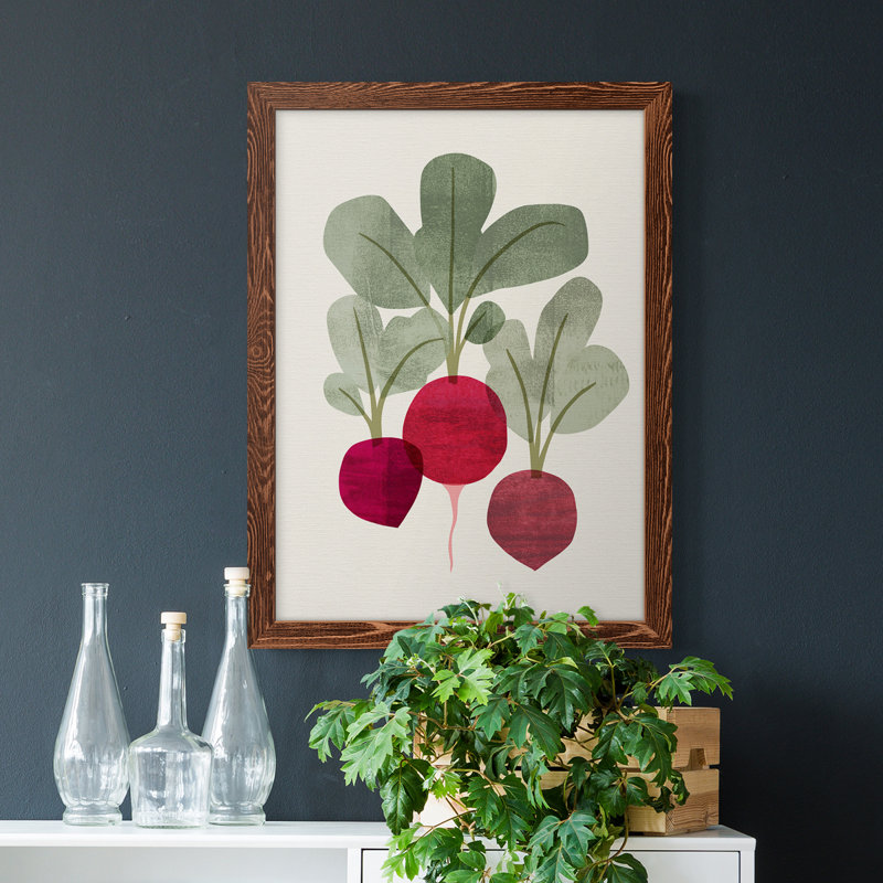 Organic Veg I - reproduction de cadre photo sur toile, H 31 po x l 44 po x P 1 po, Cadre en érable