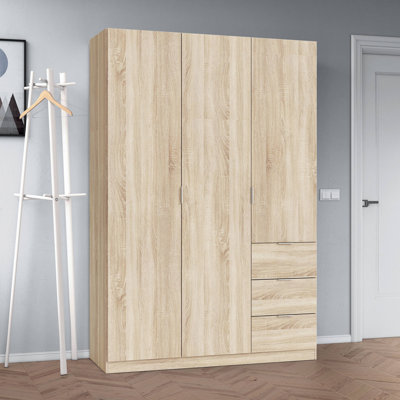 Casina 3 Door Manufactured Wood Wardrobe
