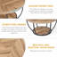 31.7" Wooden 2-Tier Circle Coffee Table With Storage Shelves-682118530