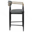 Chaise de comptoir rembourrée en tissu (ensemble de 2)-513482358