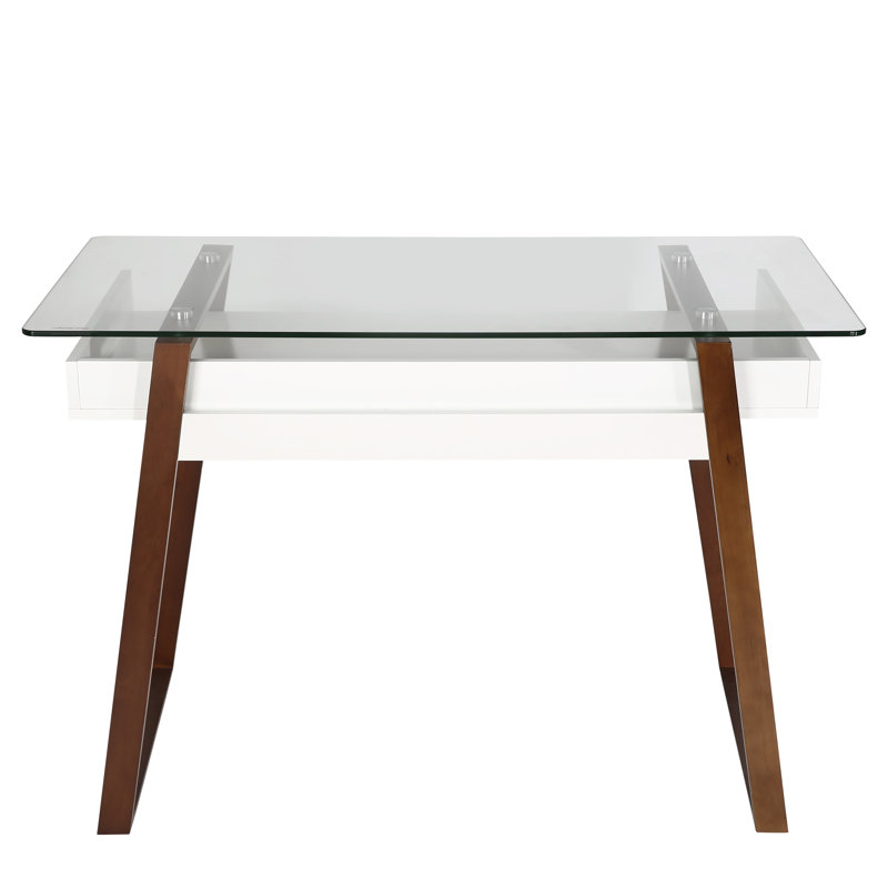Bureau en verre Capel, Noyer