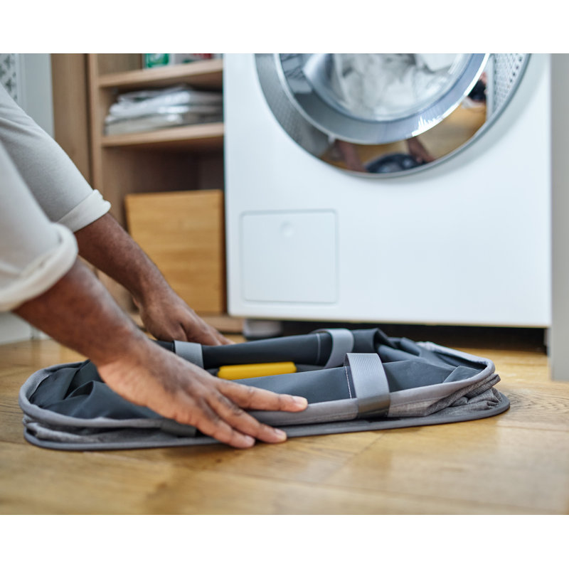 Hold-All Collapsible Laundry Basket, Gray