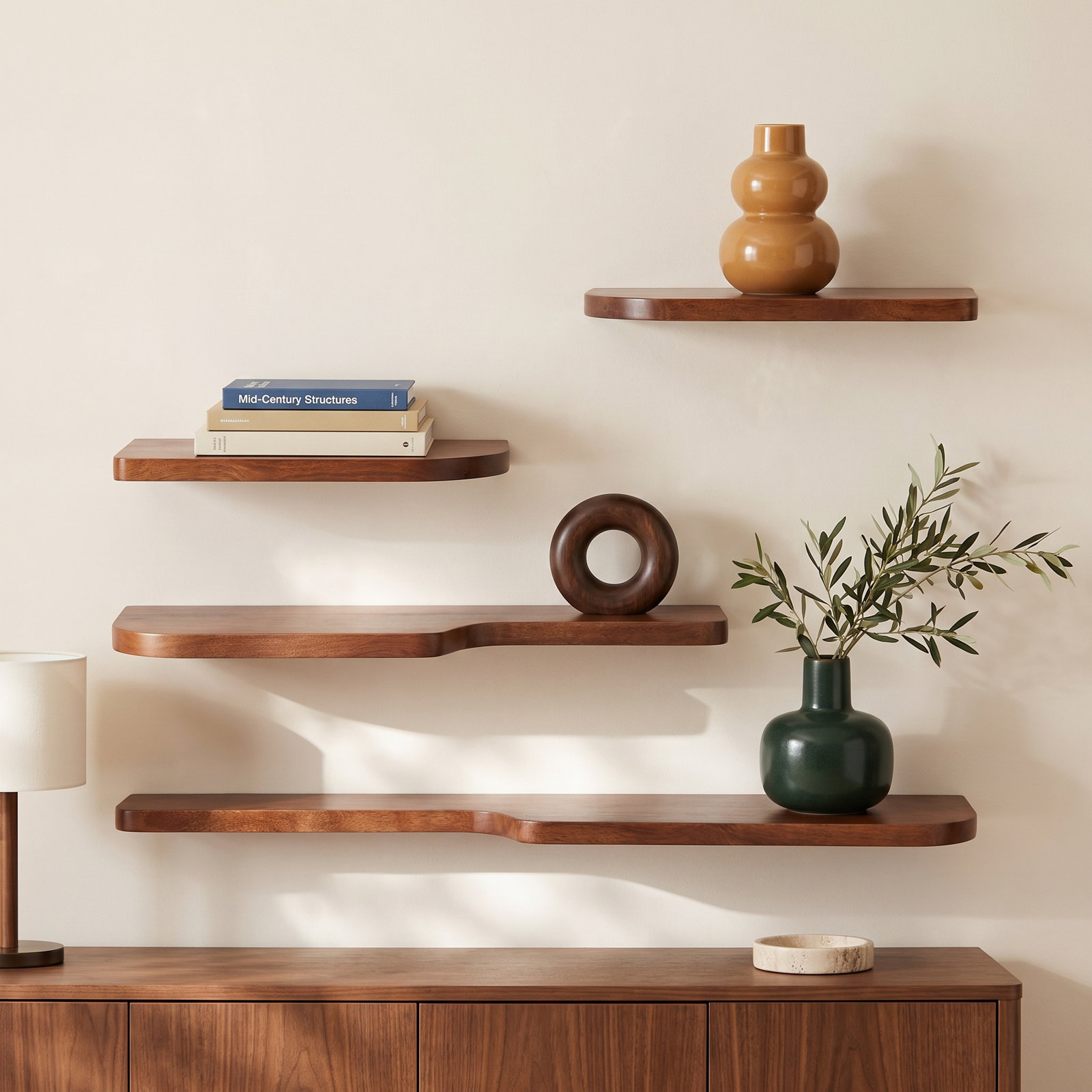 Valetta 36" Floating Shelf, Walnut