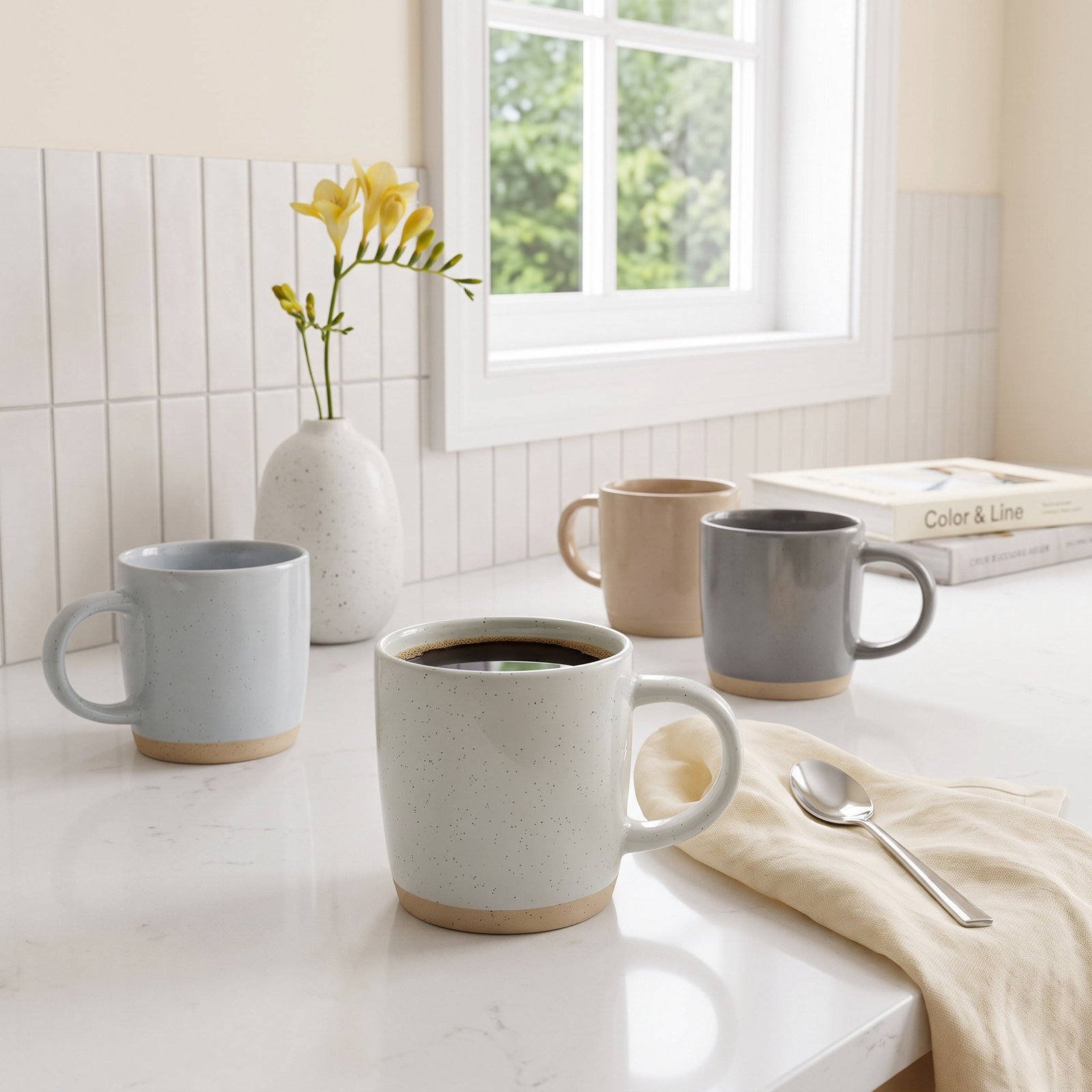Daytona Stoneware Mug, Multicolor