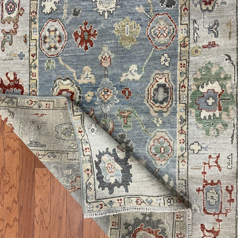 Tapis en laine Oushak fabriqué à la main à teinture végétale Herat ORIENTAL
