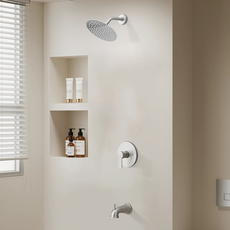 Shower Head Systems Wall Mounted Shower, Brushed Nickel