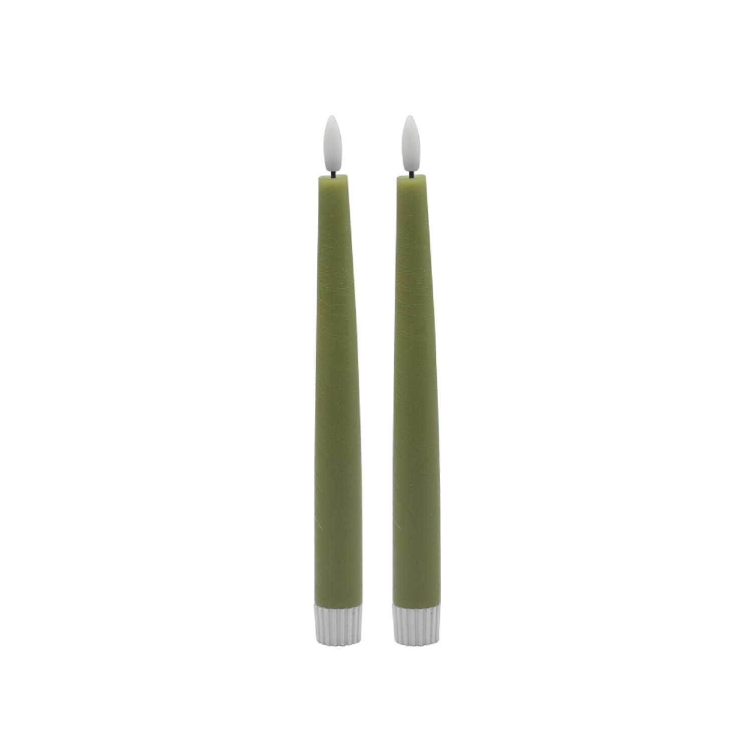 Flameless Taper Candle, Green