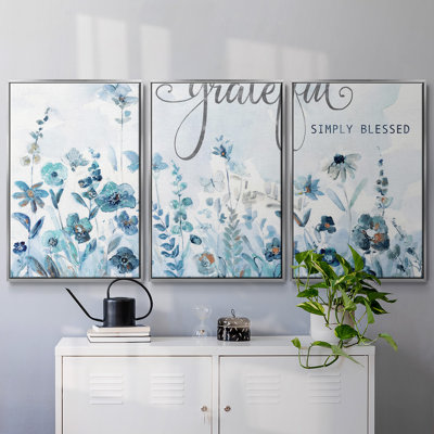 «Glittering Meadow», reproduction sur toile 3 pièces