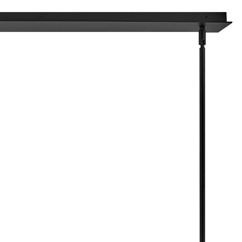 4-Light Chandelier, Noir