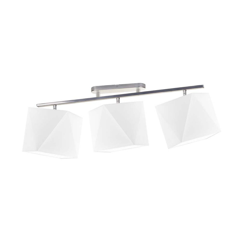 Dencie 97cm 3 -Light Track Kit, White, Chrome
