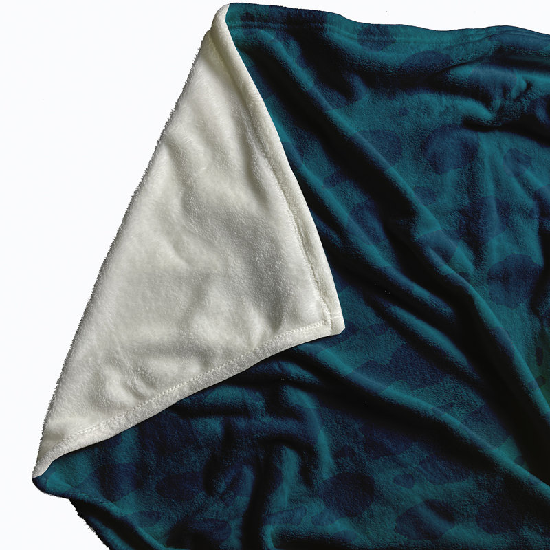 Animal Magnetism Fleece Throw Blanket, 30" W x 40" L, Teal