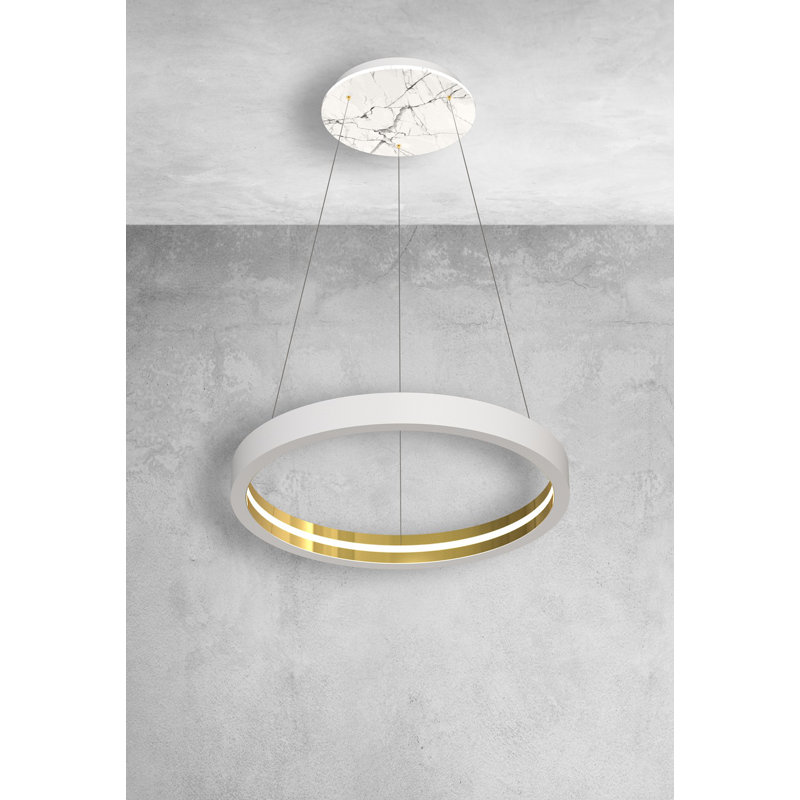 Cassiopeia 1 - Light LED Geometric Pendant, White, 100cm H x 70cm W x 70cm D