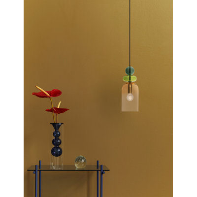Sandy Gold Metal  Glossy Glass  LED E14 1x5 Watt 230 Volt  IP20 Bulb Excluded  D: 10.8 H1: 30 H2: 184 cm Adjustable height