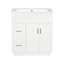 Meuble-lavabo moderne de 30 pouces avec lavabo intégré, armoire à 2 portes et 2 tiroirs avec tablette réglable et quincaillerie silencieuse
