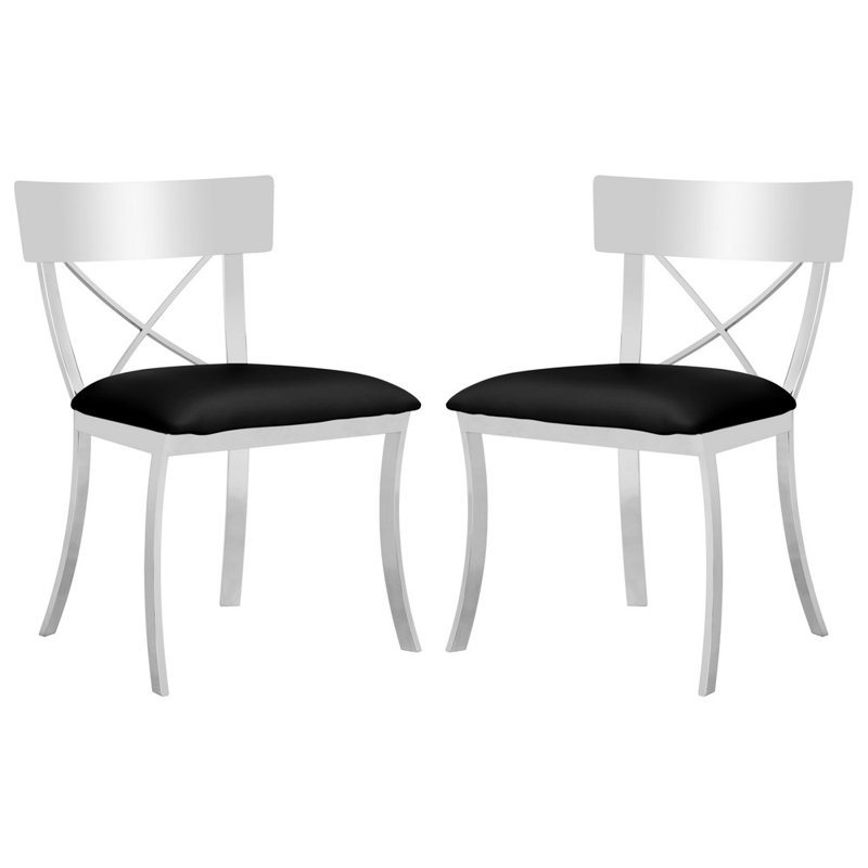 Chaise d'appoint Chromium, Noir