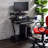Stylish Black Finish Gaming Desk With Open Storage And Keyboard Tray For Enhanced Gaming Experience