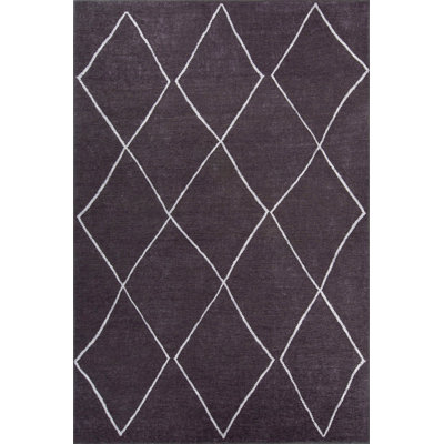 Soul Ethnic Patterned Woven Base Decorative Black Carpet